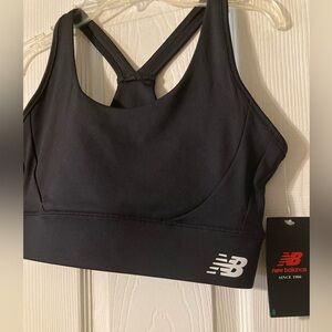 New Balance Black Crossback Sports Bra